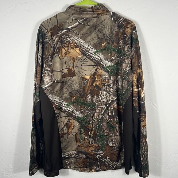🔥 Camo REALTREE XTRA 1/4 ZIP Pullover Polyester/Spandex Sweatshirt - Sz XL -EUC - Picture 5 of 8